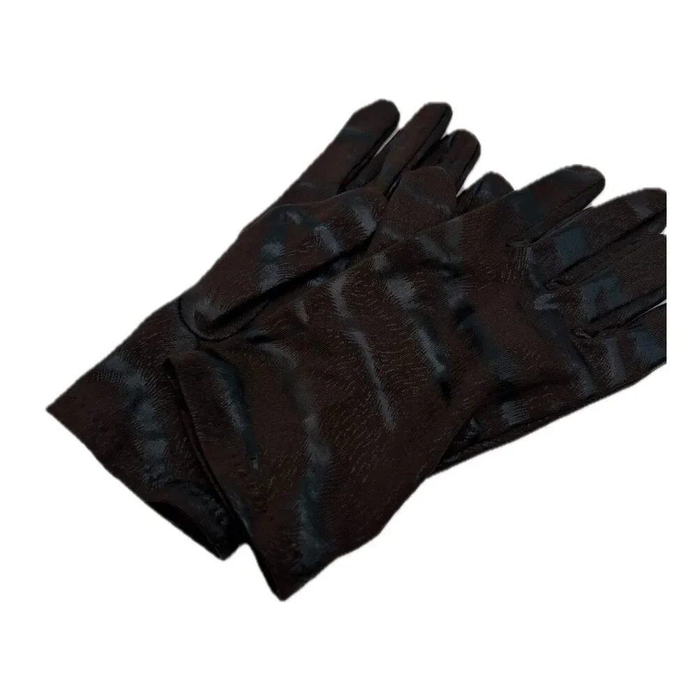 Vintage Black and Brown Evening Gloves